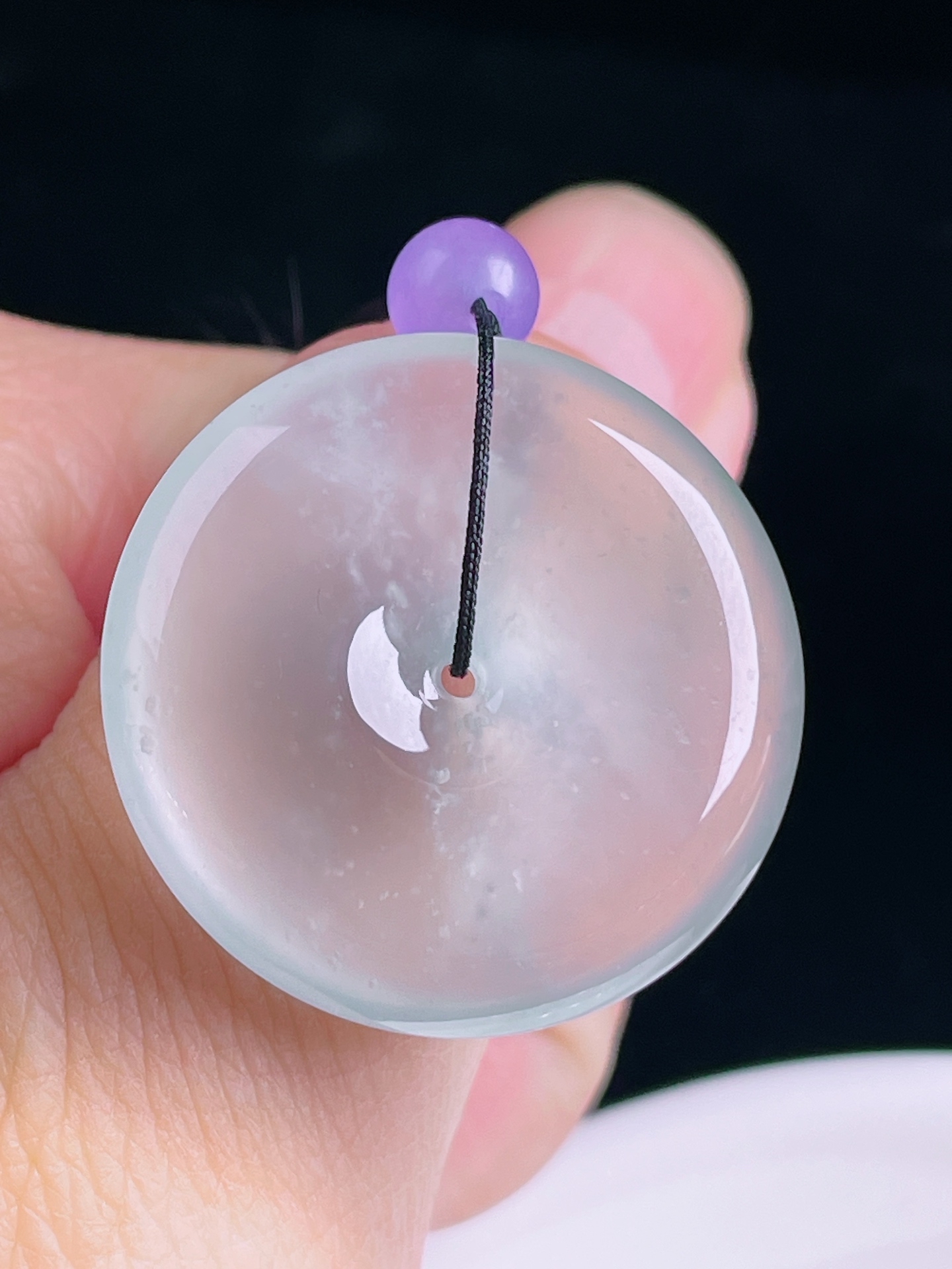 ️高冰平安扣，老种起光，细底通透，尺寸：28.2/6.3mm0816