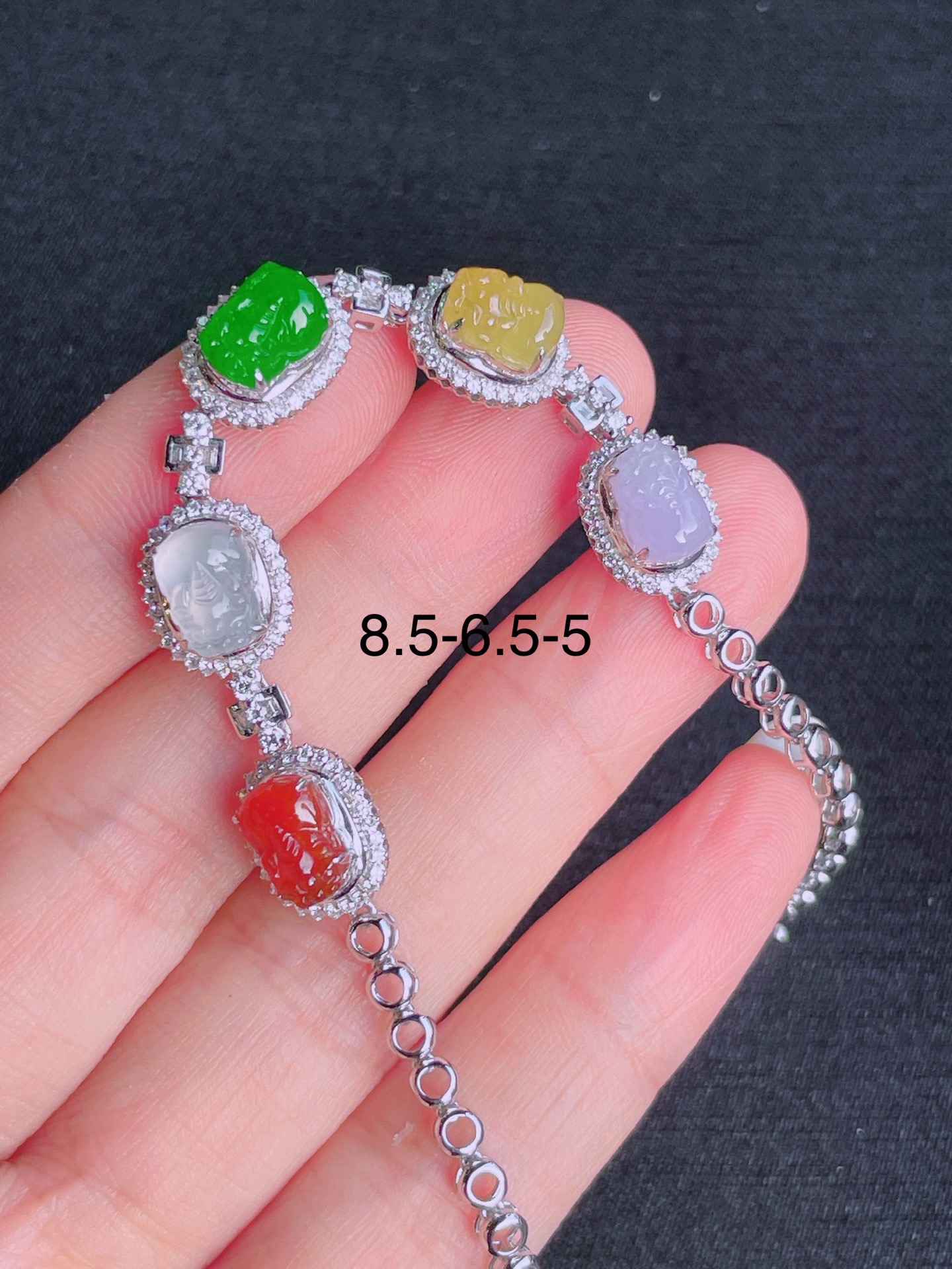 ️高冰多宝貔貅手链，晶莹剔透，新颖时尚，品相，8.5-6.5-5