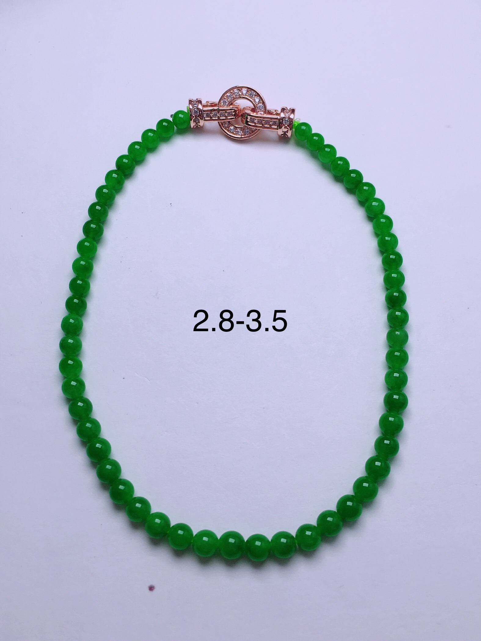 ️高冰绿珠子手串，晶莹剔透，新颖时尚，品相，2.8-3.5