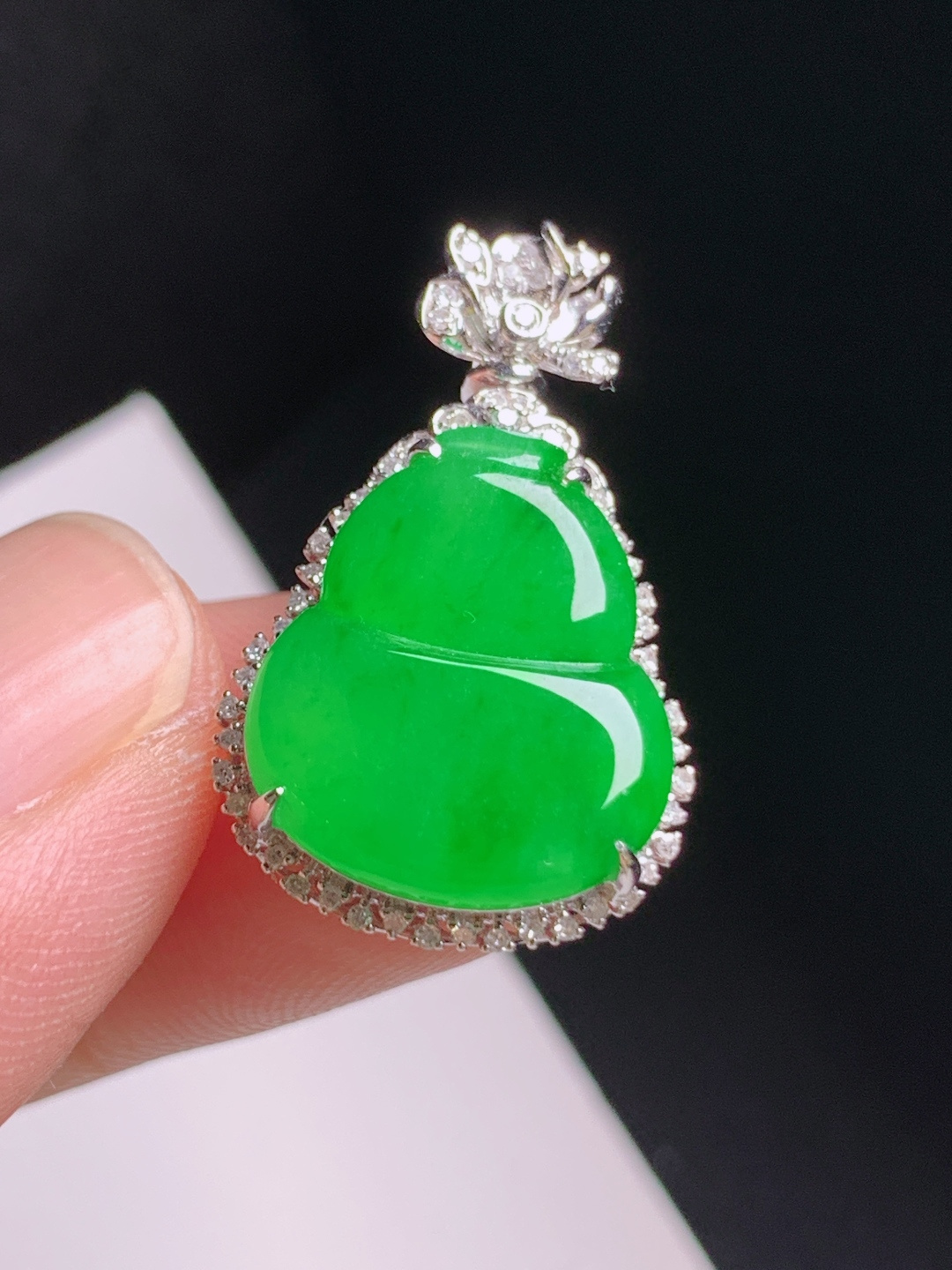 ️ 冰阳绿葫芦吊坠，胶感十足，饱满灵动，福禄双全