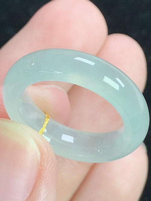 冰种戒指，无裂，内径尺寸16.3-5.4-3.5mm，D16lyg