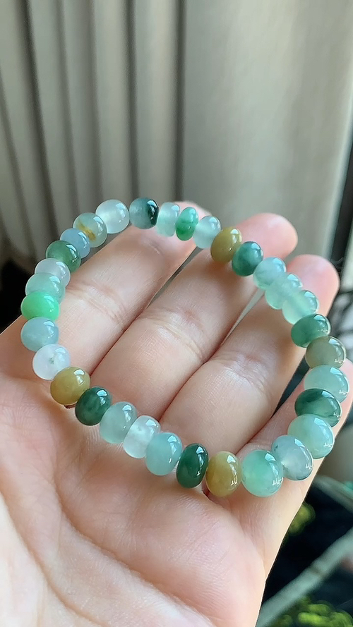 ️天然翡翠，冰多宝手串尺寸8.6 ar813