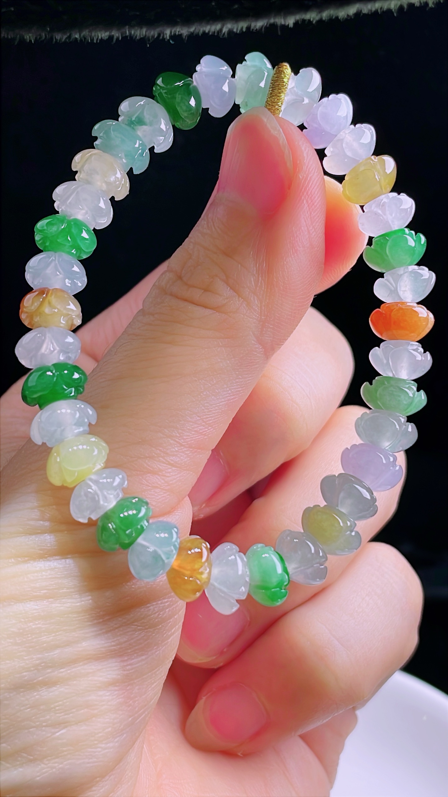 ️冰种手链，老种起光，细底通透，尺寸：7.9mm0817