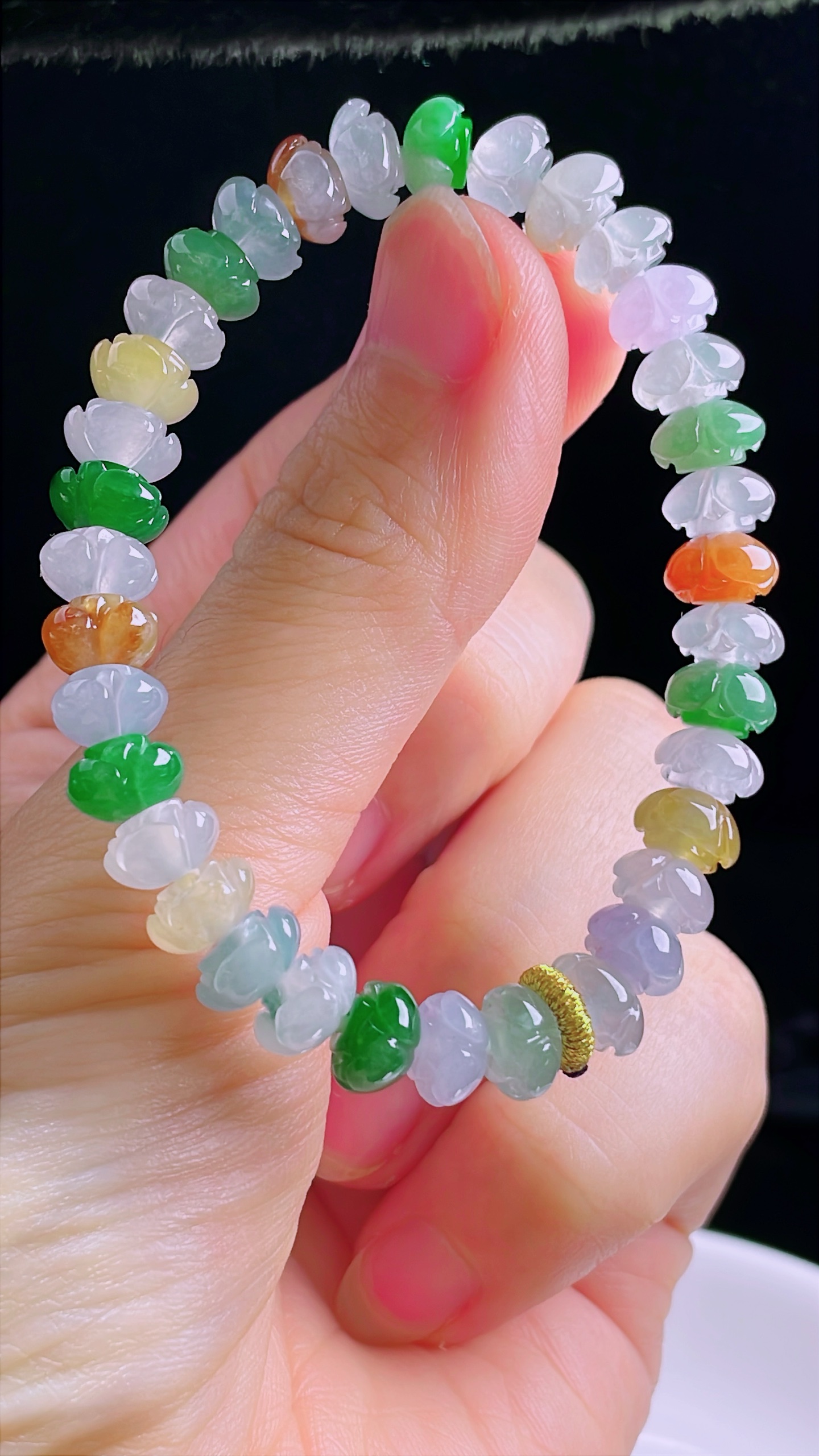 ️冰种手链，老种起光，细底通透，尺寸：7.9mm0817