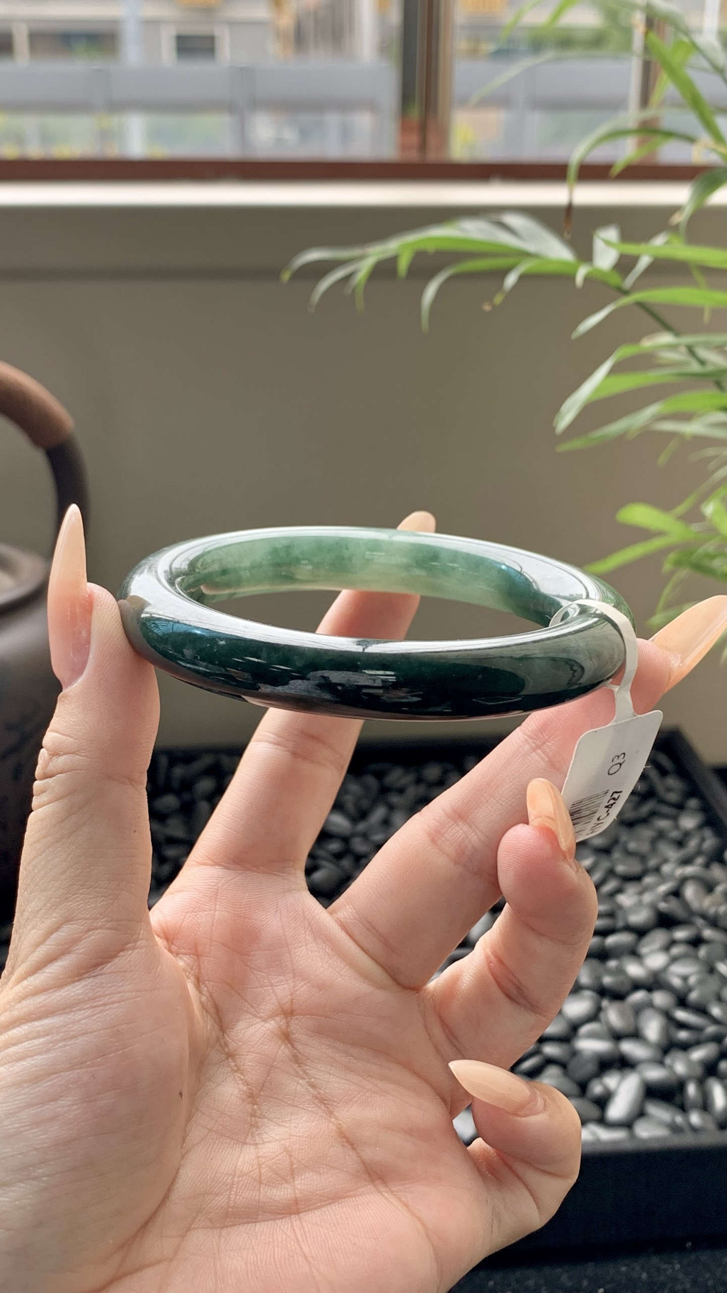 油青半山水飘花正圈成品 HYC-427 ⭕️55.5-10.5-11