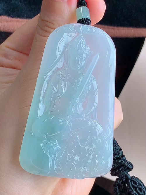 ️ 文殊菩萨，无裂，尺寸69.0-43.1-6.1mm，包A附证书
