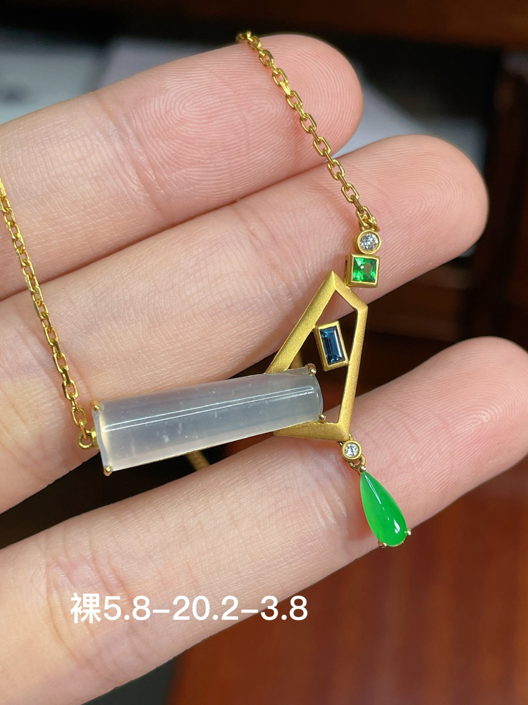 高冰锁骨链  18k金镶嵌 强烈推荐，5.8-20.2-3.8