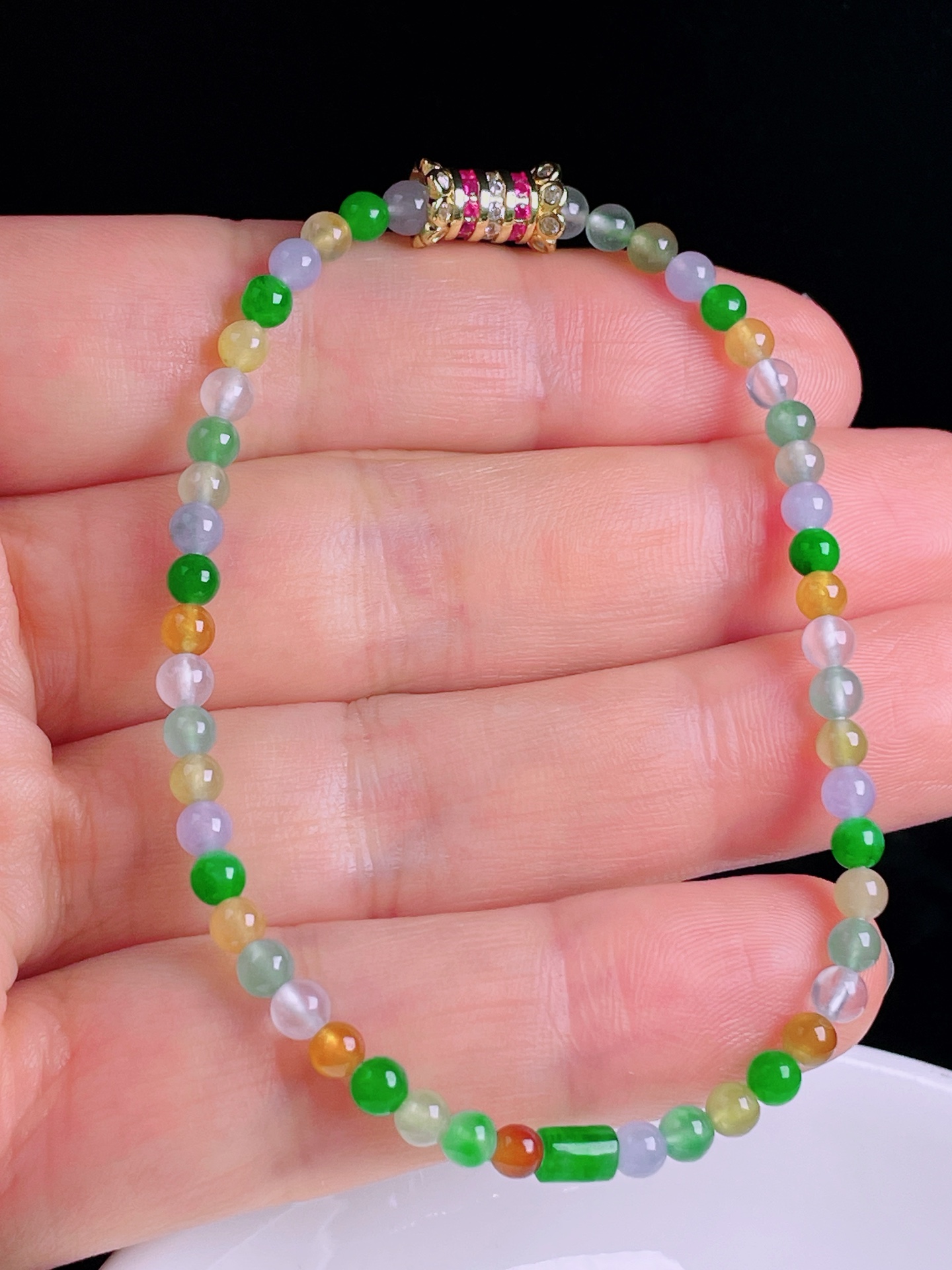 ️冰种手链，老种起光，细底通透，尺寸：3.5mm0817