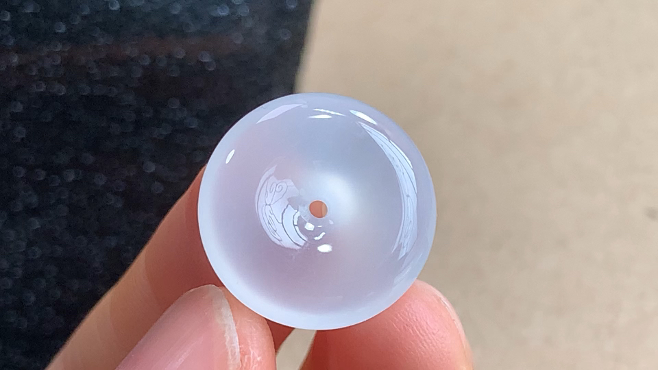 ️ 平安扣，无裂，尺寸18.3-5.3mm，包A附证书