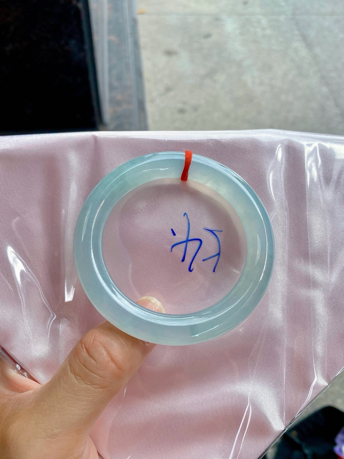 圈口54.5-10.1-10.2    【冰晴水圆条手镯】圈口54  55可戴  质地细腻   种水好
