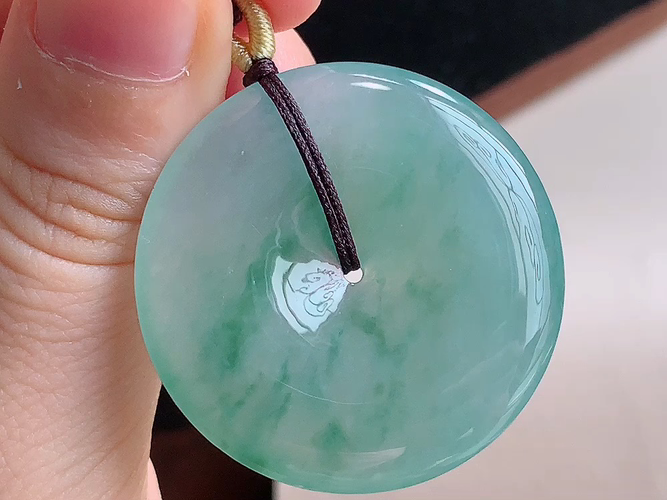 ️ 平安扣，无裂，尺寸36.1-5.7mm，包A附证书