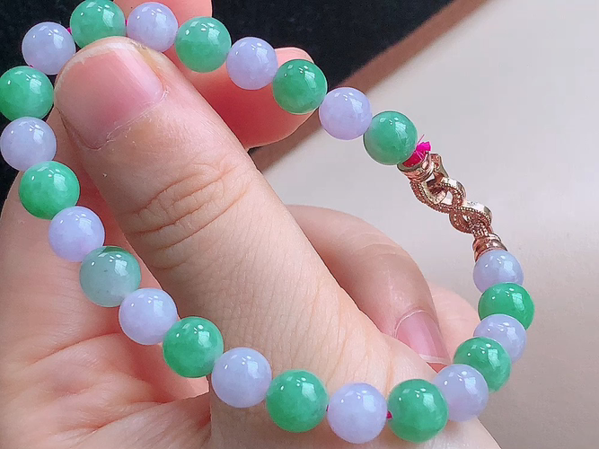 ️ 双彩手串，尺寸取一7.4mm，包A附证书