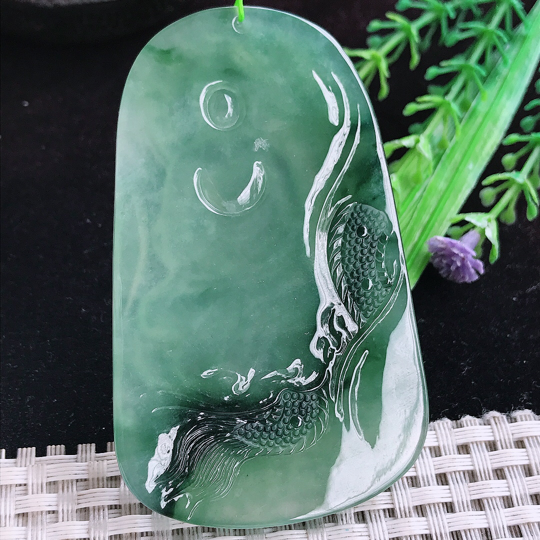 实拍A货翡翠69.8/43/6老坑冰胶晴底飘花阿弥陀佛吊坠翡翠玉佛祖挂件