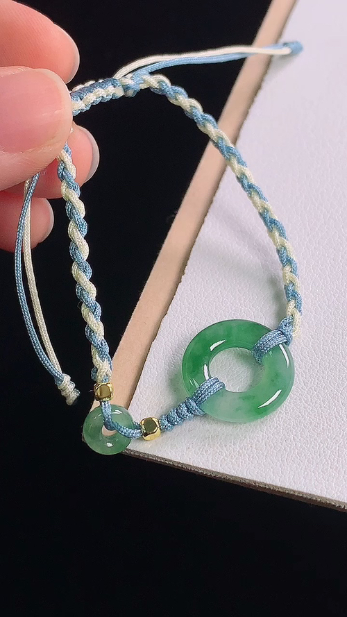 ️冰飘绿平安扣，无裂，尺寸:16.0-2.8mm 14