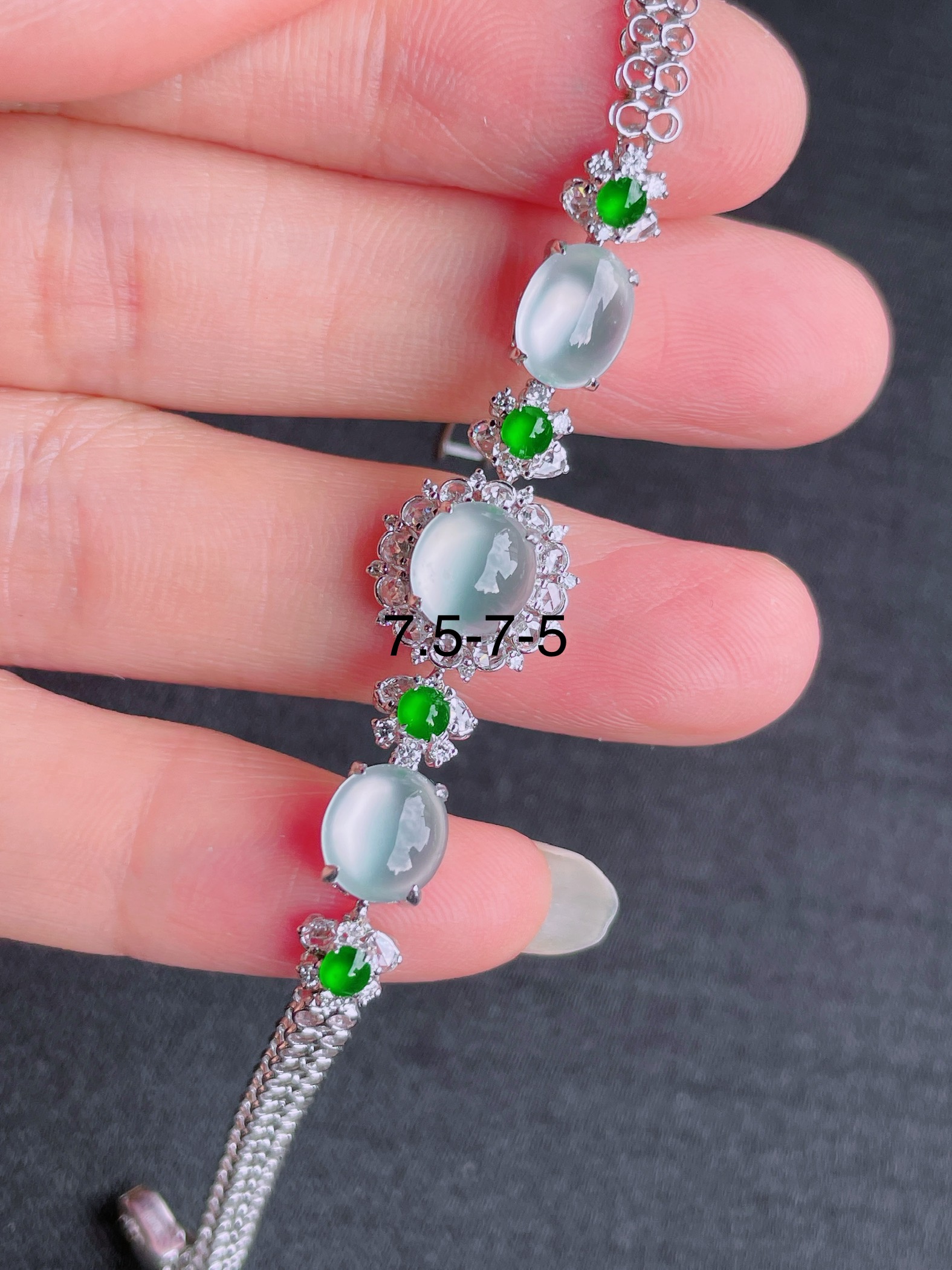 ️高冰蛋面手链，晶莹剔透，新颖时尚，品相，7.5-7-5
