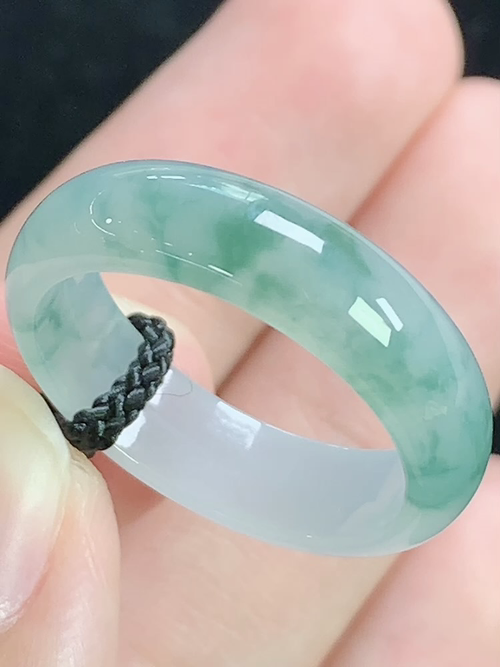 冰飘花戒指，无裂，内径尺寸19-5.9-2.8mm，20号手寸，D19zwy