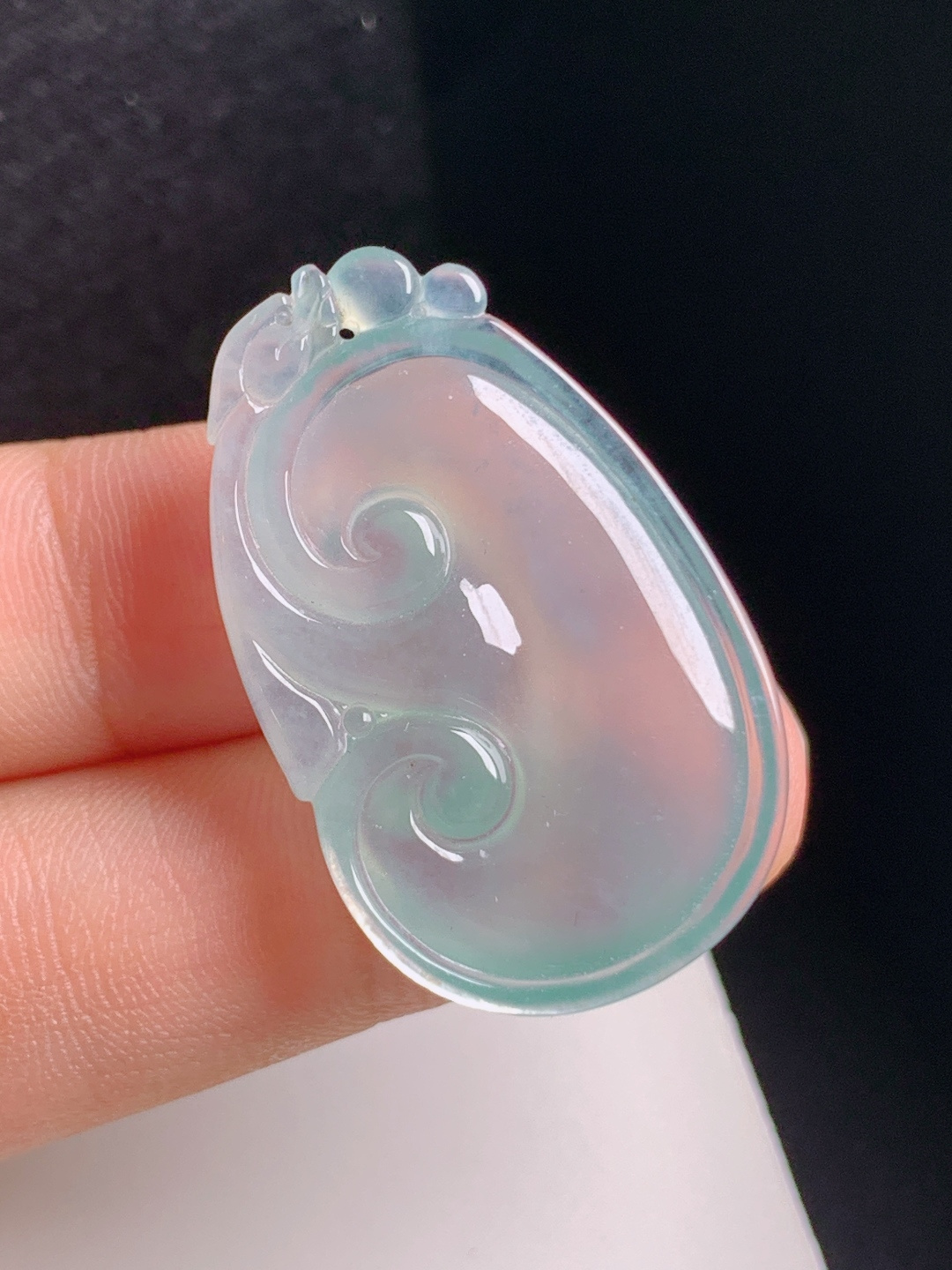 ️ 冰种晴水如意，清透起光，线条流畅，事业兴旺 490818