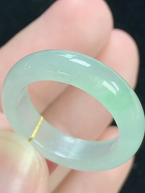 冰晴戒指，无裂，内径尺寸18.2-5.7-3.3mm，17号手寸，D19lsk