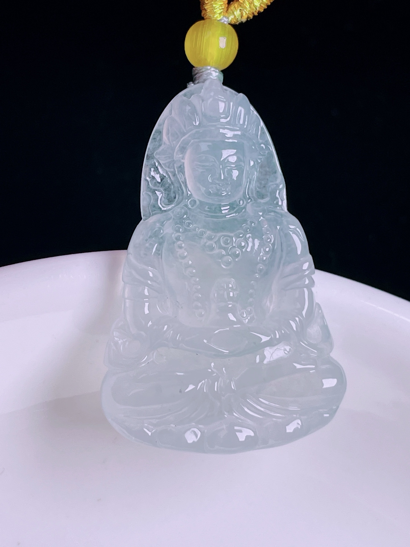 ️高冰度母，老种起光，细底通透，尺寸：32/21.3/4.3mm0819