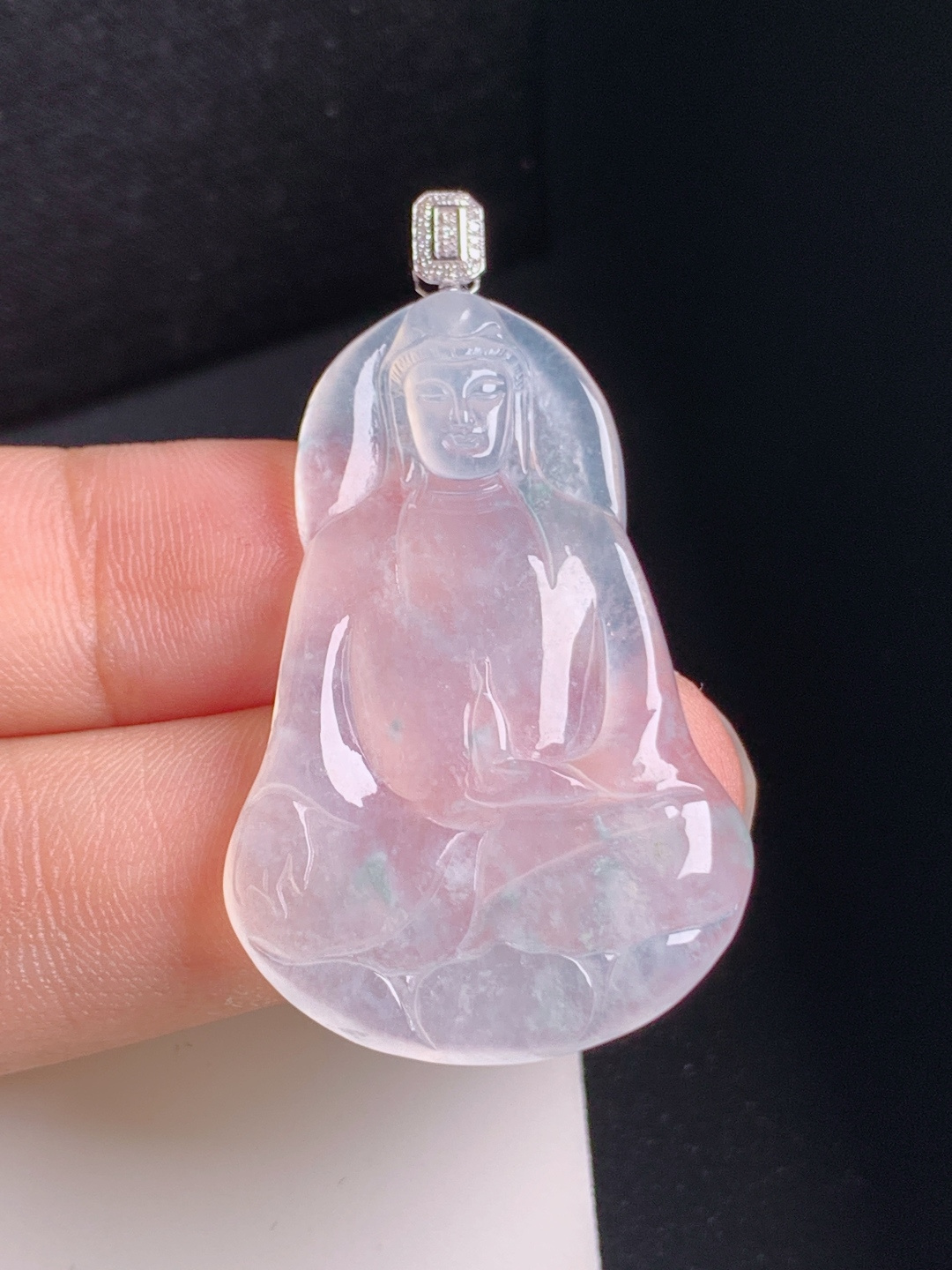 ️ 冰种素衣观音吊坠，种水澄澈，雕工细腻，静心祈福