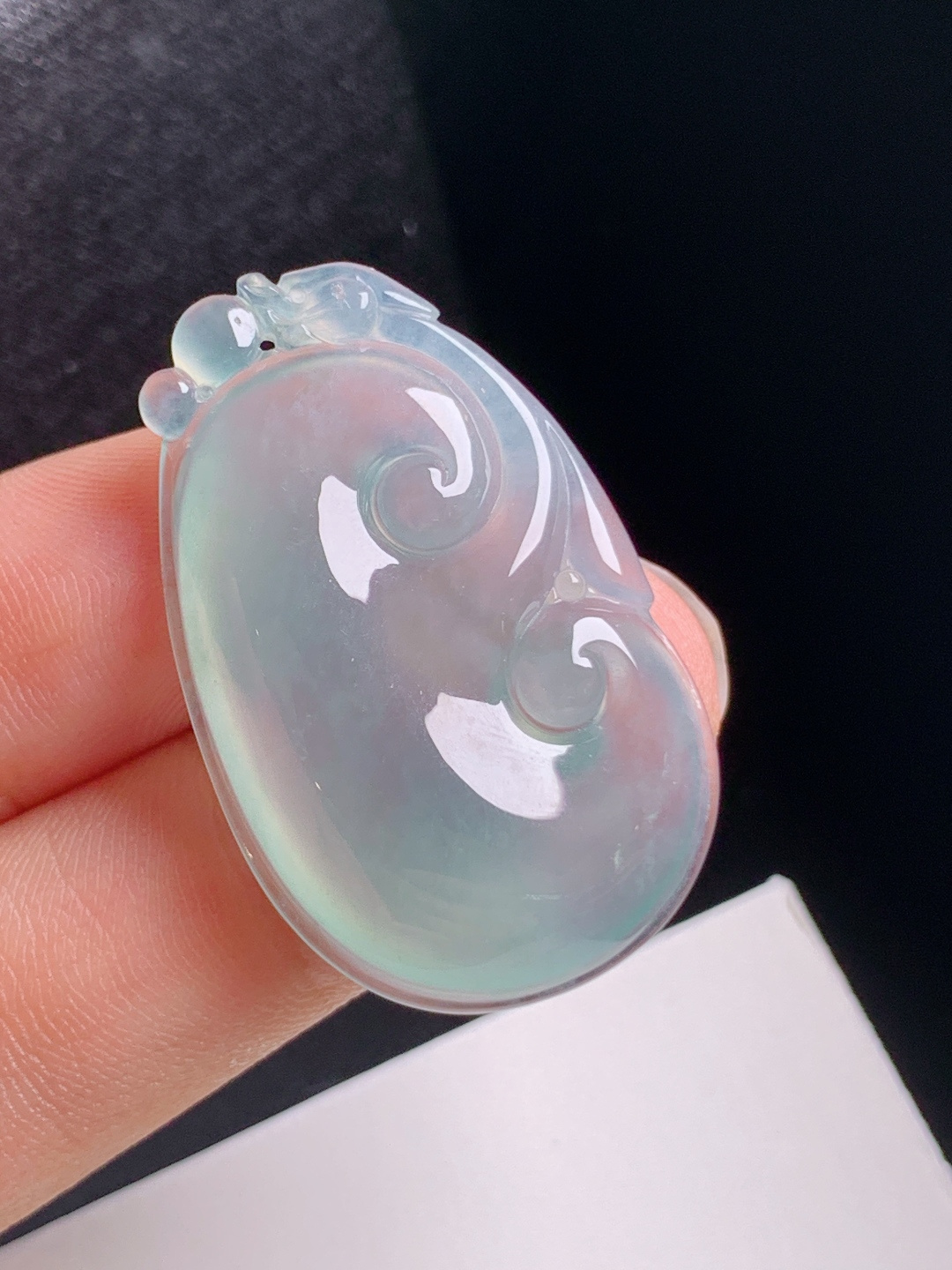 ️ 冰种晴水如意，清透起光，线条流畅，事业兴旺 490818