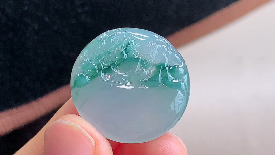 ️ 飞龙平安扣，无裂，尺寸24.4-4.6mm，包A附证书