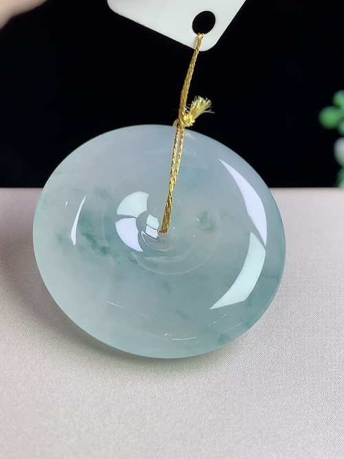 冰飘花平安扣，无裂，尺寸28.4-6.0mm，D20lyg