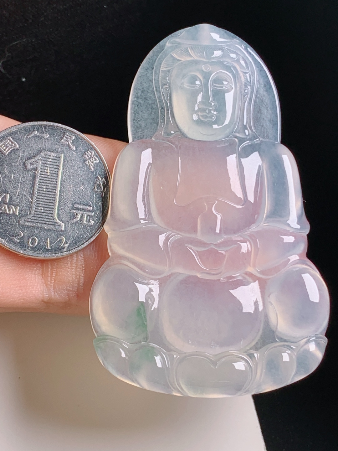 ️ 冰种观音，冰透莹润，雕工端庄，平安顺遂