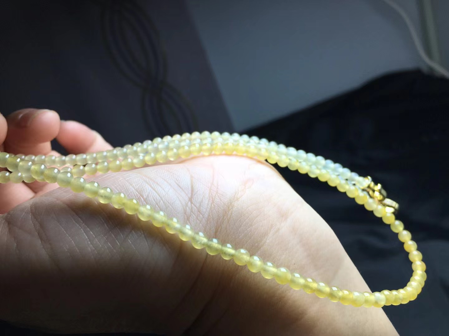 ️ 冰黄小米珠，卡3.5mm，200颗，种好，起莹，玉质细腻，均匀，颗颗精选