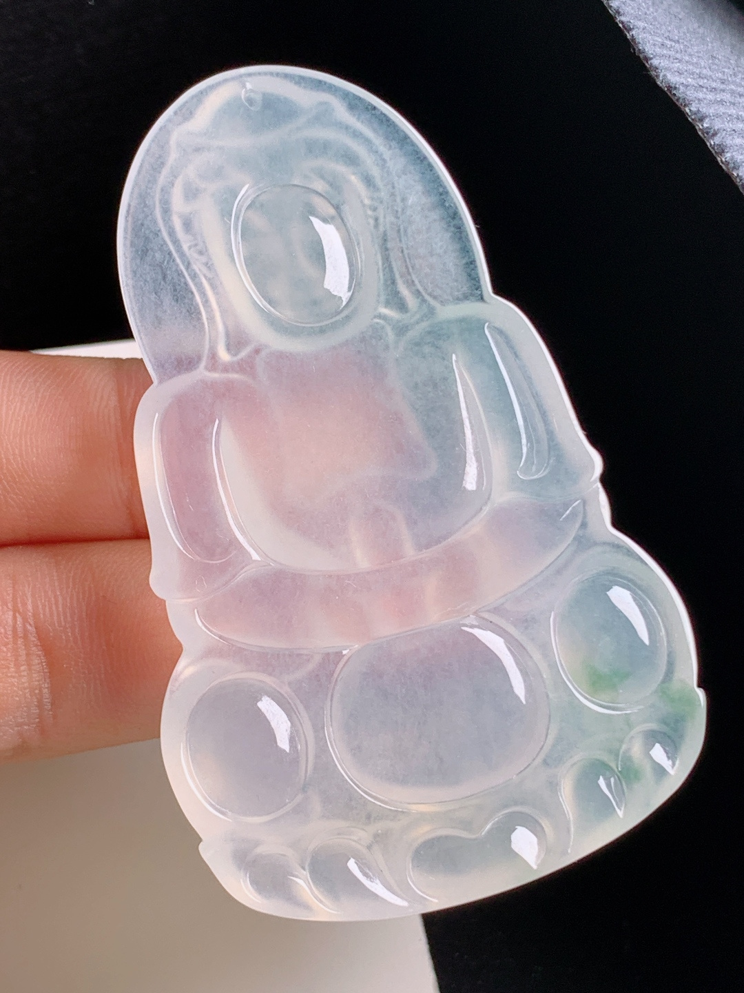 ️ 冰种观音，冰透莹润，雕工端庄，平安顺遂