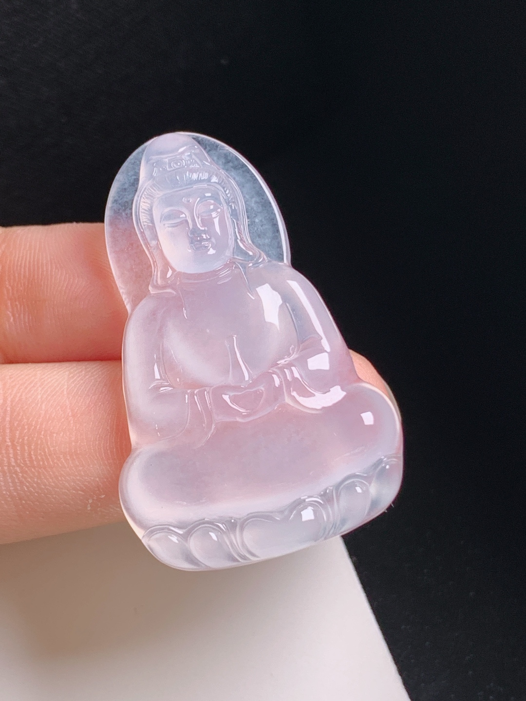 ️ 冰种观音，冰润纯净，线条流畅，福运加持