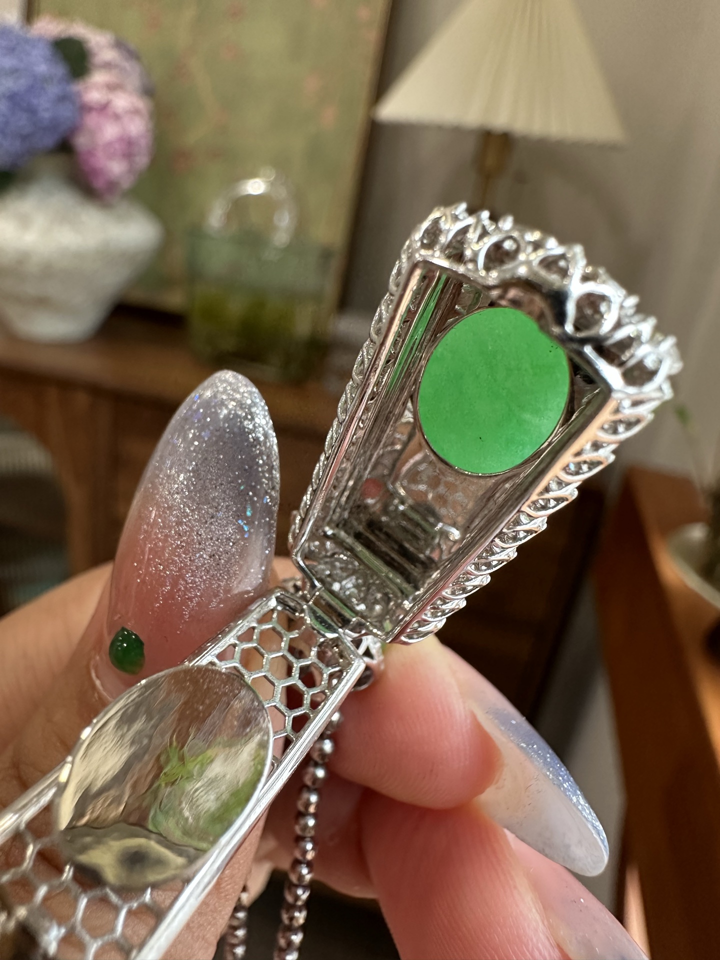 ️ 阳绿无事牌吊坠