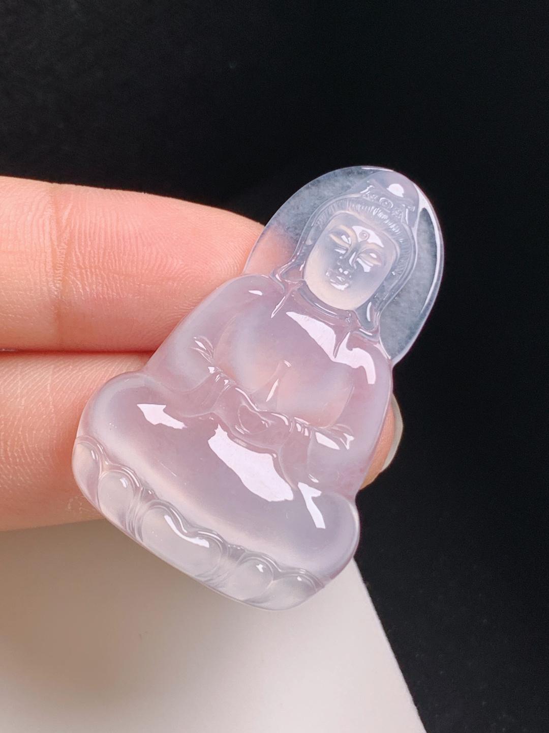 ️ 冰种观音，冰润纯净，线条流畅，福运加持