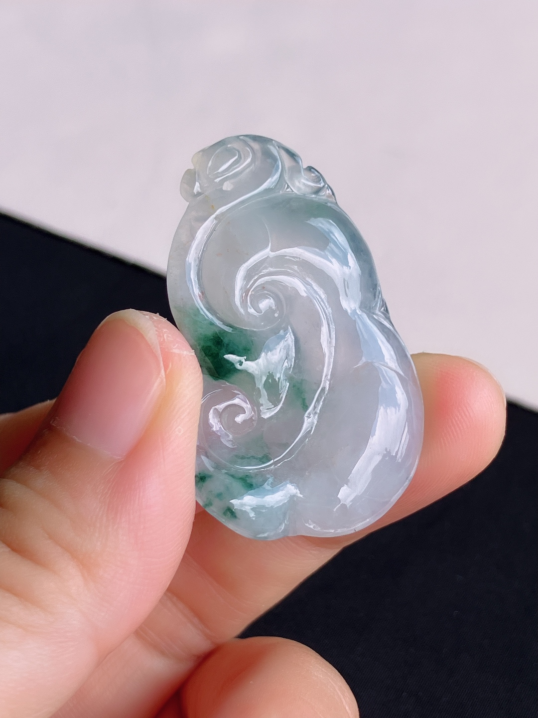 冰飘花如意，晶莹剔透，尺寸41.6/26.5/5.8/自然光实拍