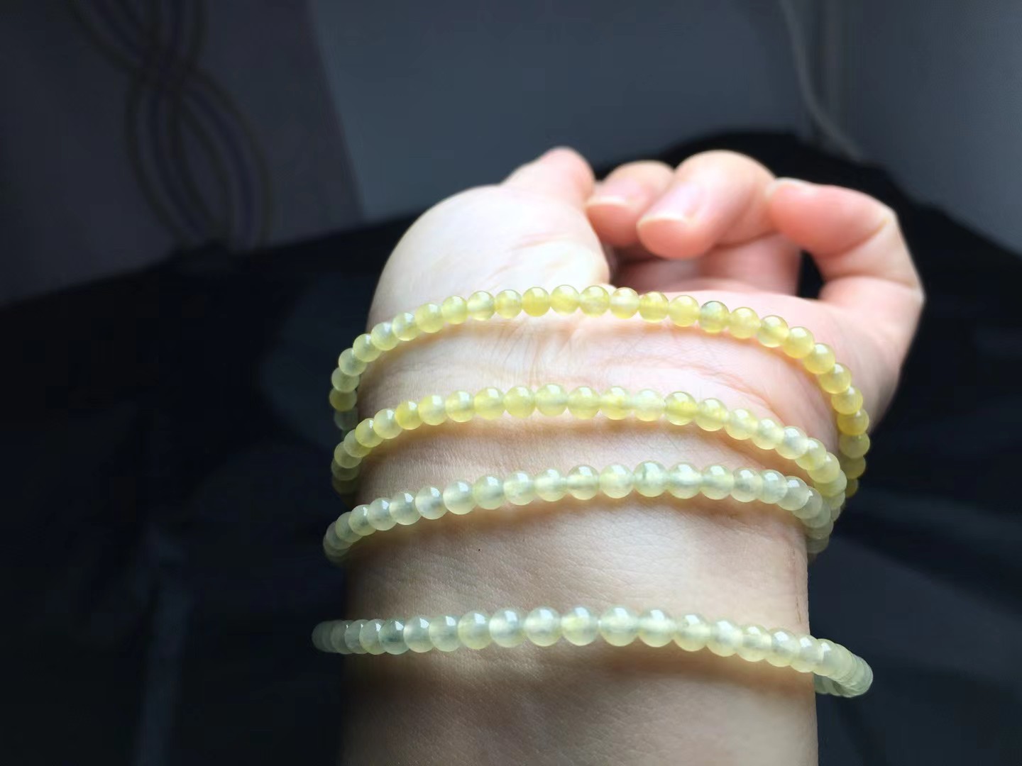 ️ 冰黄小米珠，卡3.5mm，200颗，种好，起莹，玉质细腻，均匀，颗颗精选