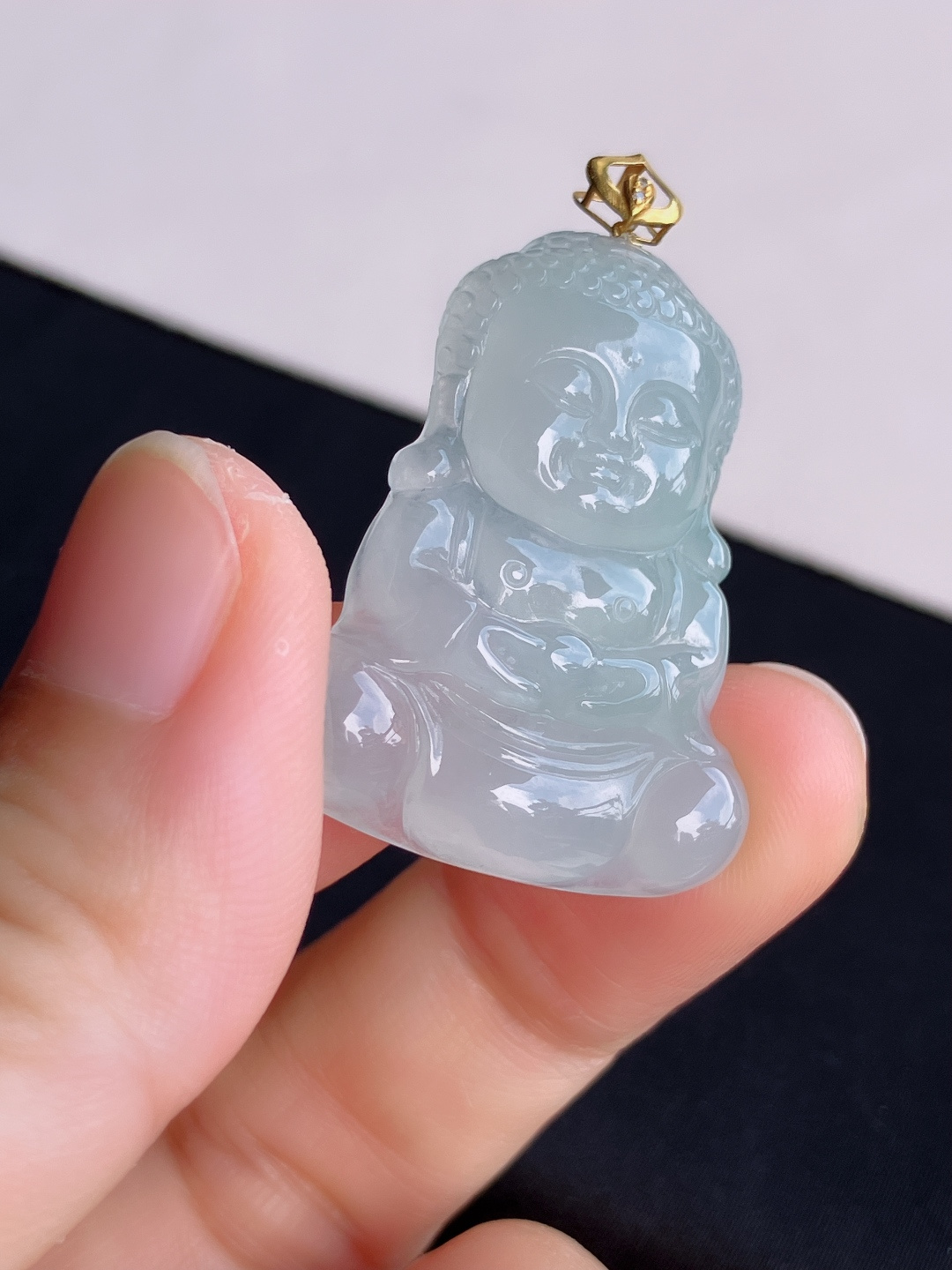冰透宝佛，晶莹剔透，尺寸35.6/26.6/6/自然光实拍