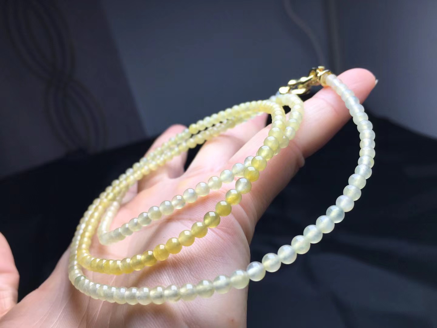 ️ 冰黄小米珠，卡3.5mm，200颗，种好，起莹，玉质细腻，均匀，颗颗精选