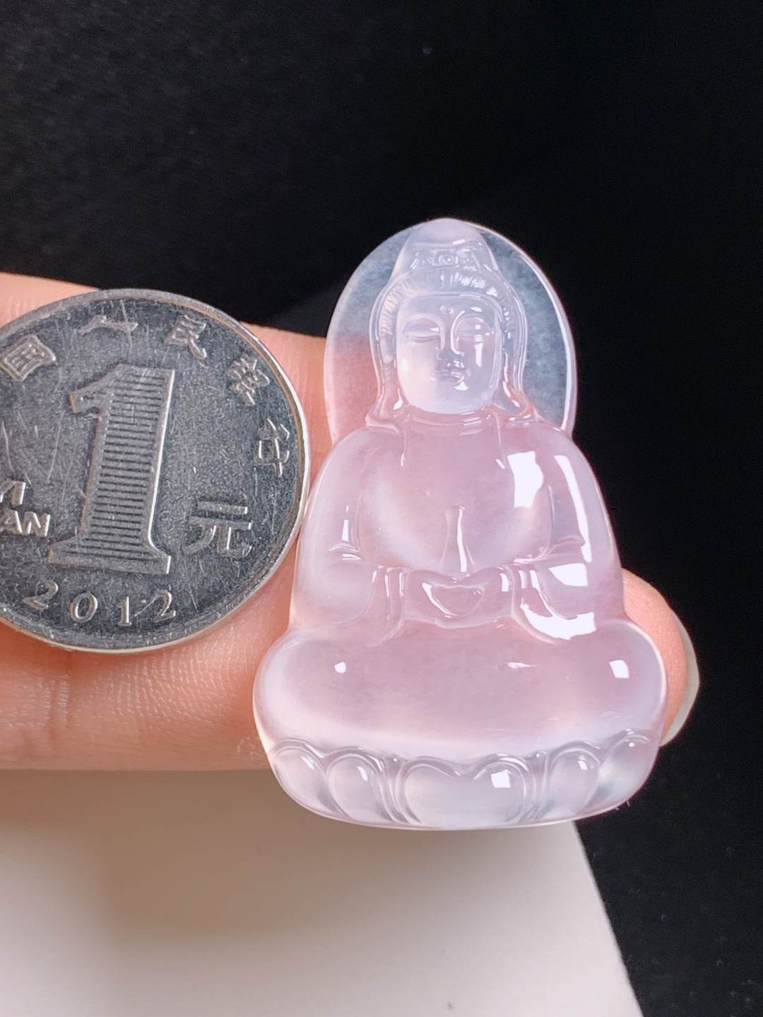 ️ 冰种观音，冰润纯净，线条流畅，福运加持
