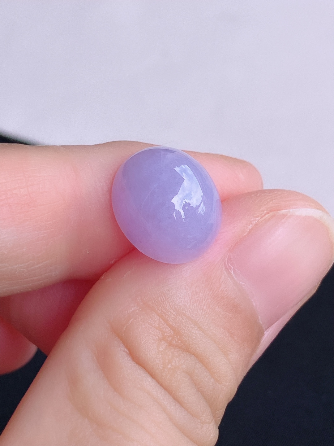冰紫蛋面，细腻精致，尺寸13/11.3/6.6/自然光实拍