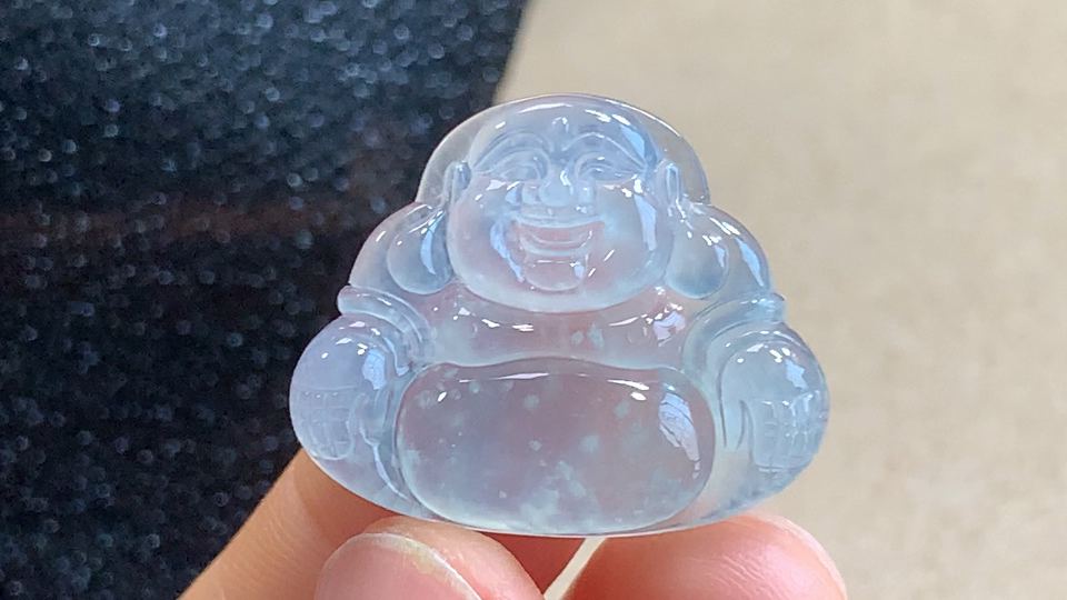 ️ 笑佛，无裂，尺寸26.2-21.7-4.2mm，包A附证书