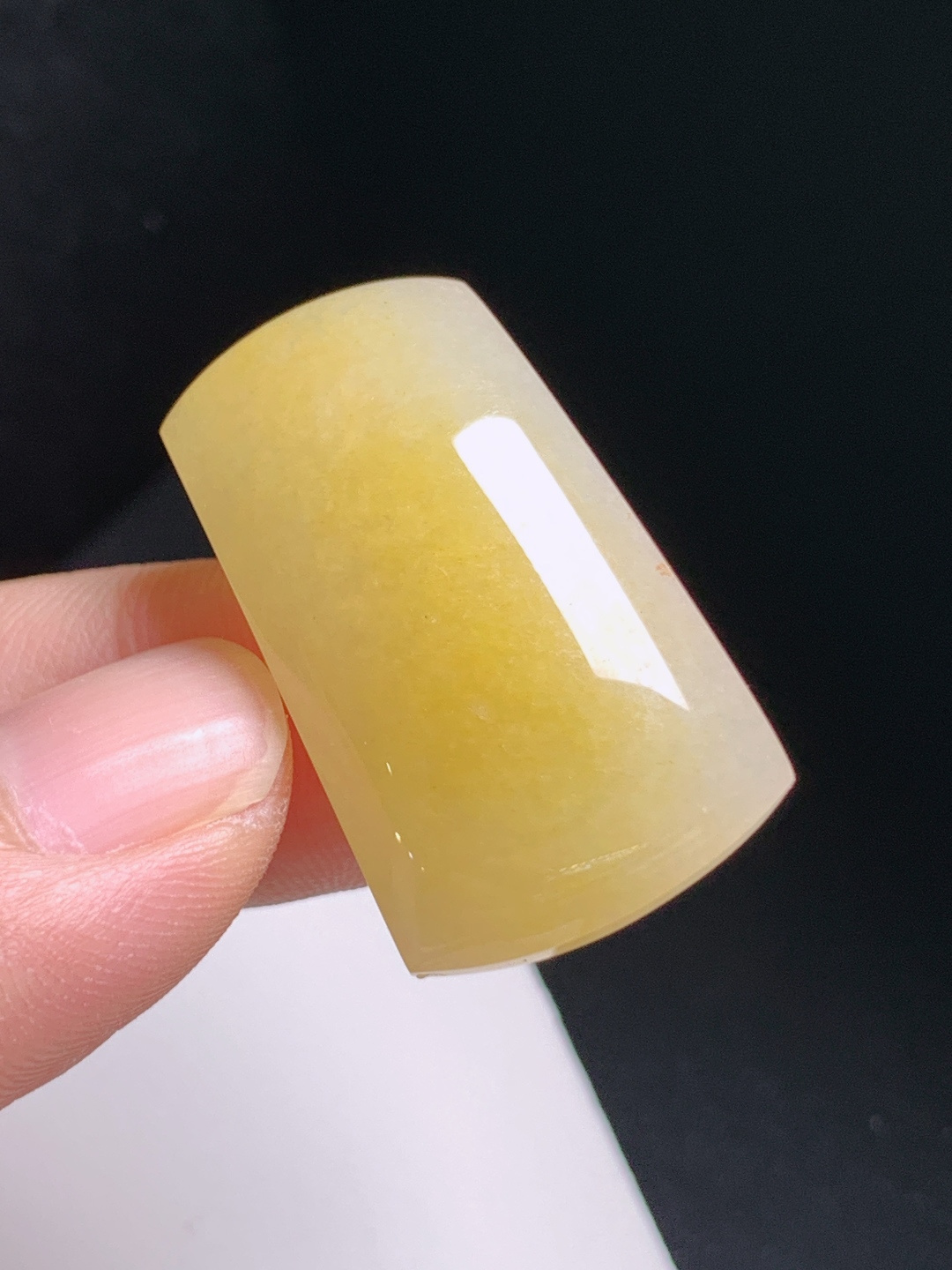 ️ 黄翡方牌裸石，色泽温润，素面大气，平安无忧