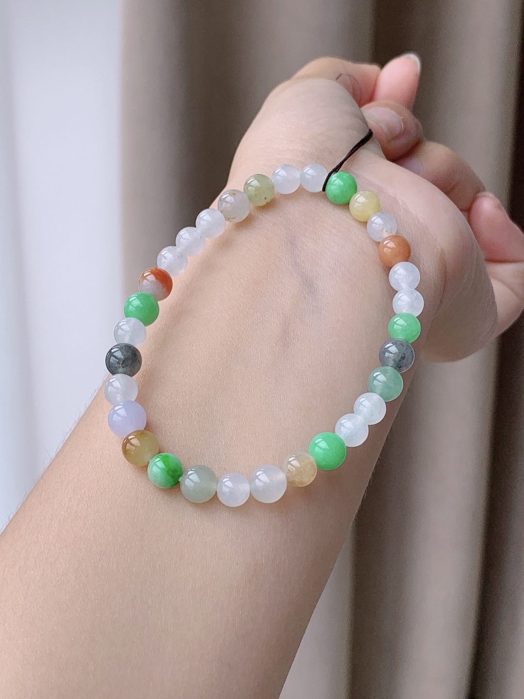 珠子冰多宝手串圆珠珠子手串，性比高，尺寸6.6mm，重量13.4克