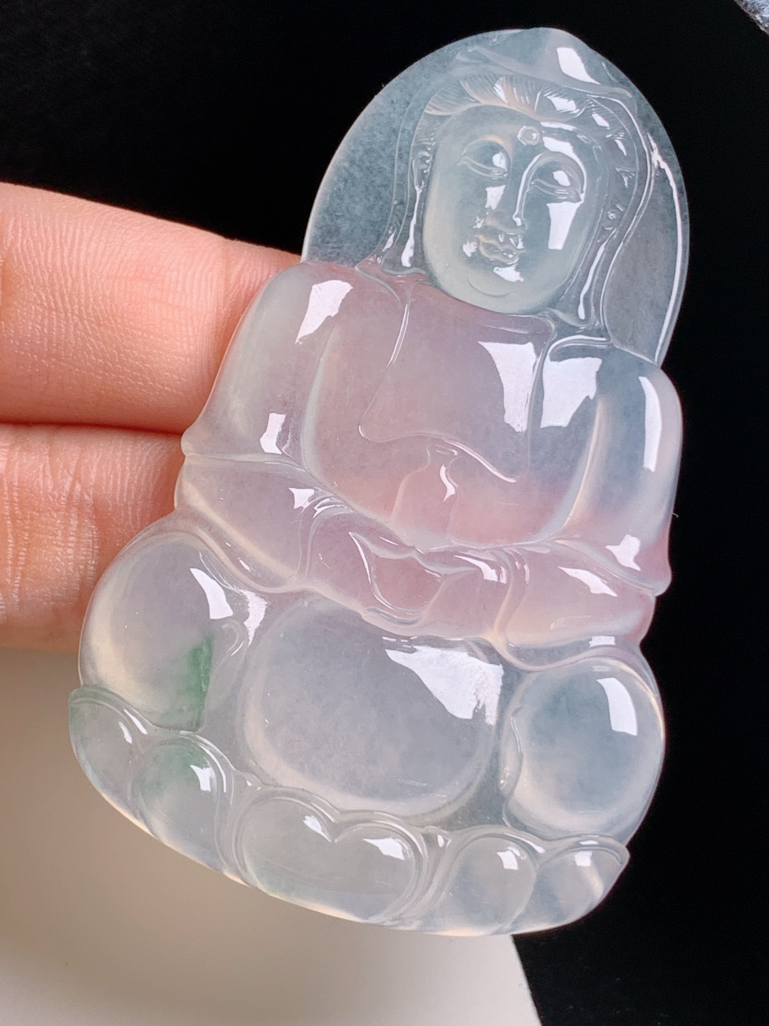 ️ 冰种观音，冰透莹润，雕工端庄，平安顺遂