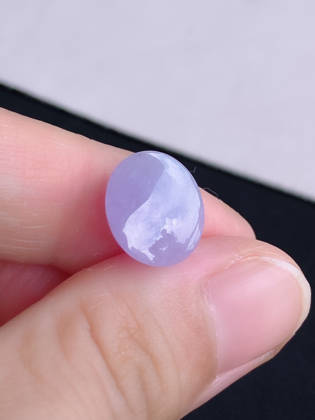 冰紫蛋面，细腻精致，尺寸13/11.3/6.6/自然光实拍