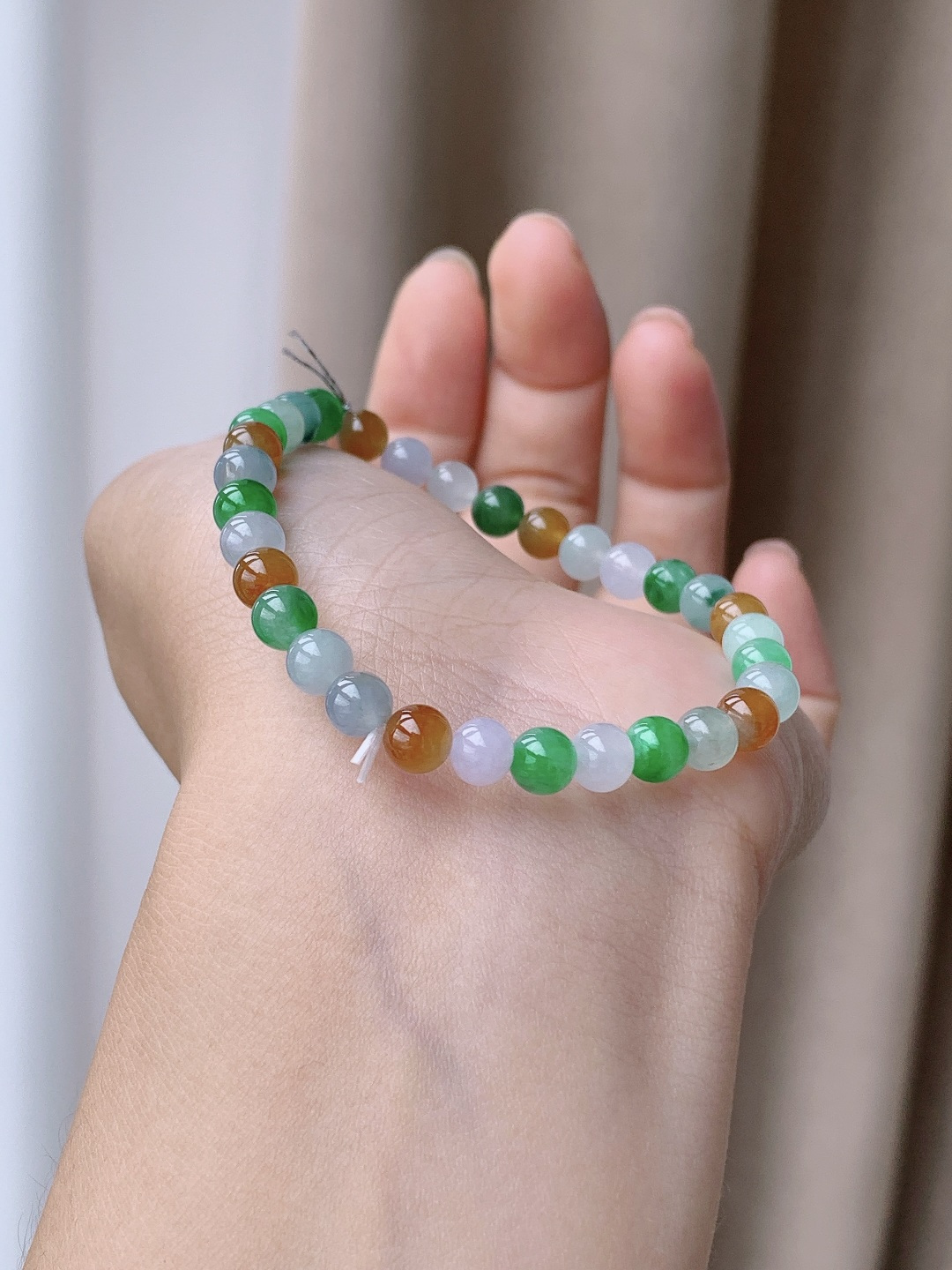 【珠子】冰多宝手串圆珠珠子手串【说明】缅甸 性比高【尺寸】5.6mm【重量】10克