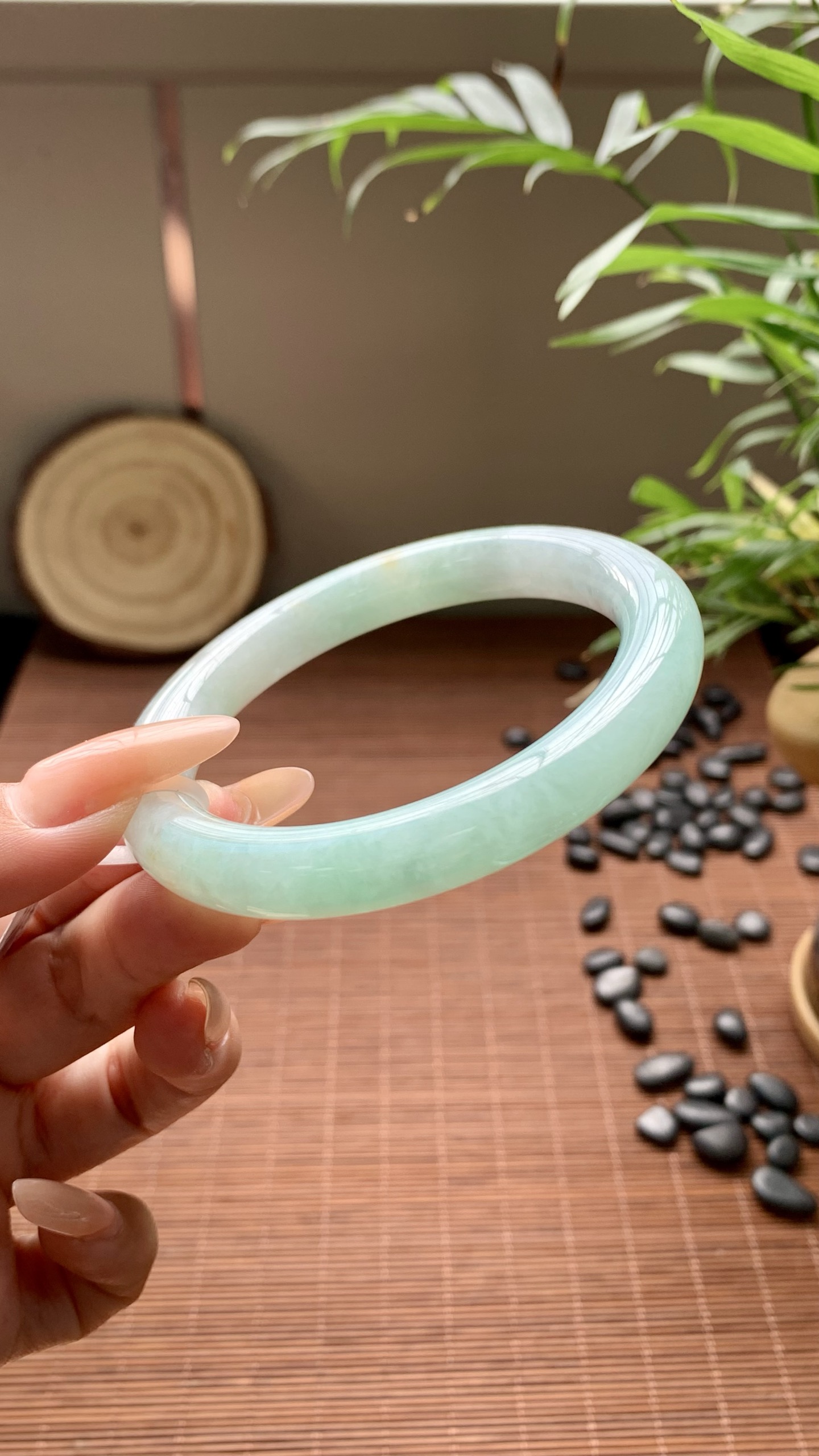 果绿洒金圆条成品 HYY-9368 ⭕️56-9.5-9.5