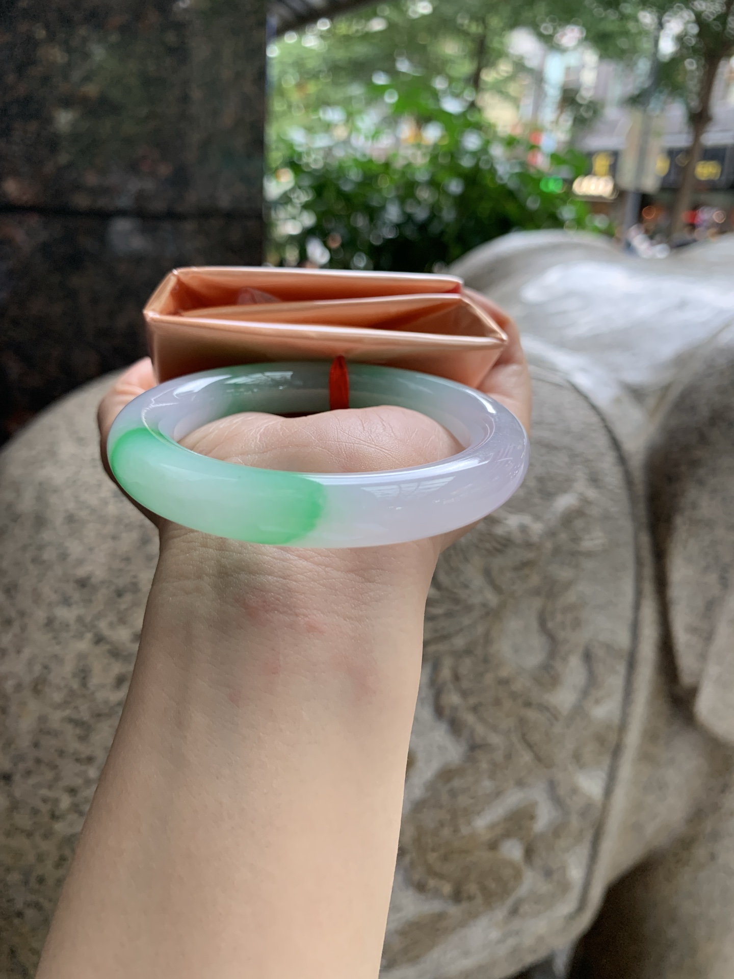 阳绿圆条,0821-N1384,打灯纹裂