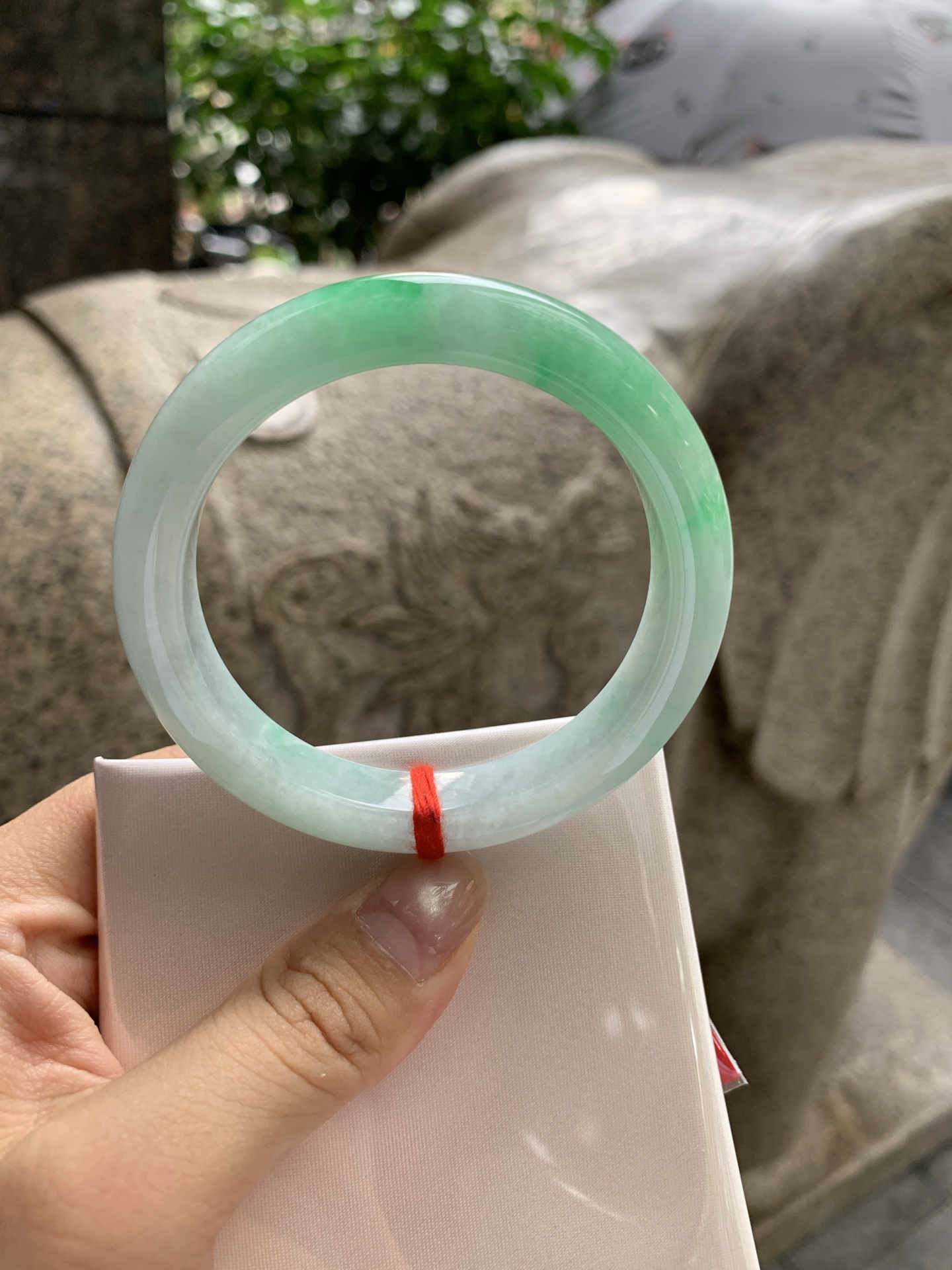阳绿正圈,0821-N1385,无裂，打灯棉线