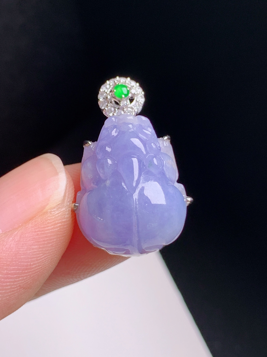 貔貅吊坠，紫韵浓郁，立体精雕，招财纳瑞，裸石17.7-13.5-7.724.2