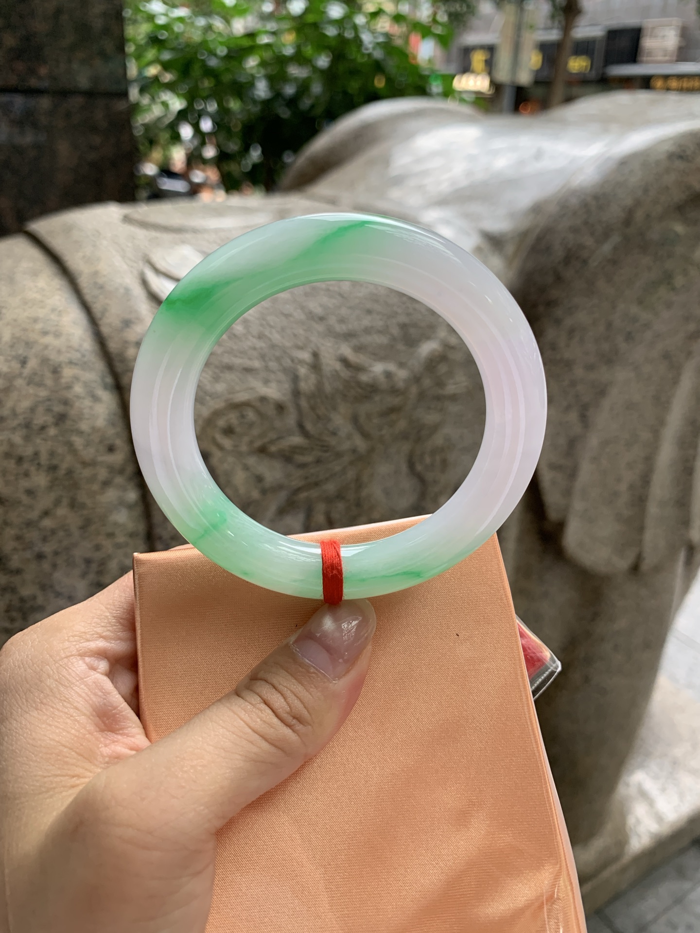 阳绿圆条,0821-N1384,打灯纹裂